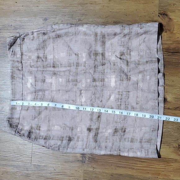 Loft pink taupe linen pencil skirt w/ pockets - Picture 1 of 6